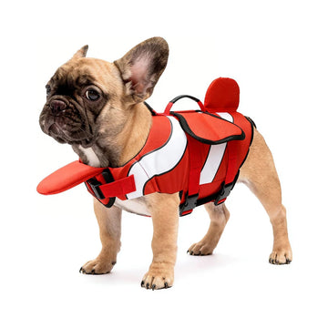 Adjustable Dog Life Jacket with Chin Pad for Swimming and Boating